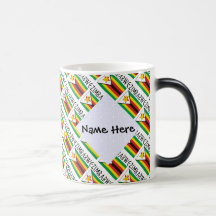Zimbabwe Zimbabwean Flag Tiled Personalised 