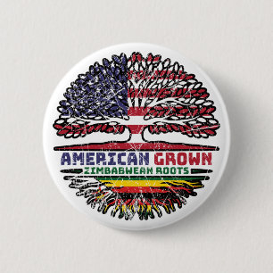 Zimbabwe Zimbabwean US American USA United States 6 Cm Round Badge