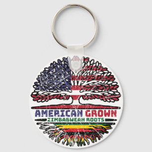 Zimbabwe Zimbabwean US American USA United States Key Ring