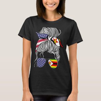 Zimbabwean American Patriot Grown Proud Women Girl T-Shirt
