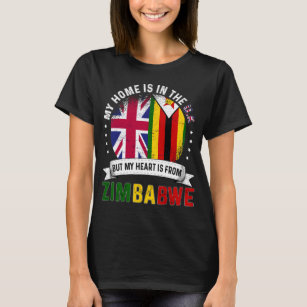 Zimbabwean British Heart is Zimbabwe Grown T-Shirt