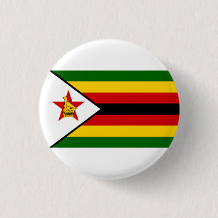 Zimbabwean Flag, Flag of Zimbabwe 3 Cm Round Badge