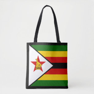 Zimbabwean Flag, Flag of Zimbabwe Tote Bag