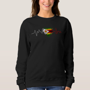 Zimbabwean Heartbeat Zimbabwe Flag Mens Womens Kid Sweatshirt