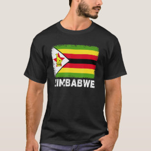 Zimbabwean People Vintage Zimbabwe Flag T-Shirt