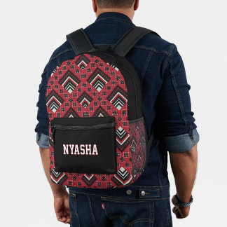 Zimbabwean Traditional Jira reRetso African  Printed Backpack