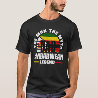 Zimbabwean Zimbabwe Zimbabwean Flag Fathers Day T-Shirt