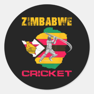 Zimbwe Cricket Zimbwean Men Classic Round Sticker