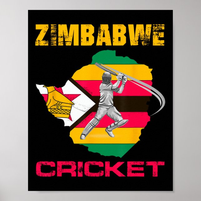 Zimbwe Cricket Zimbwean Men  Poster (Front)