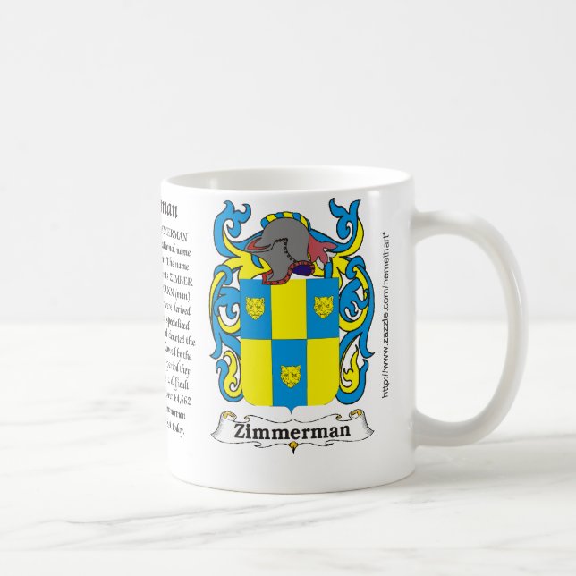 Zimmerman Family Coat of Arms mug (Right)