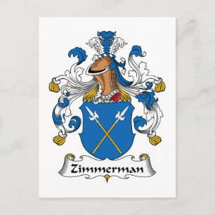 Zimmerman Family Crest Postcard