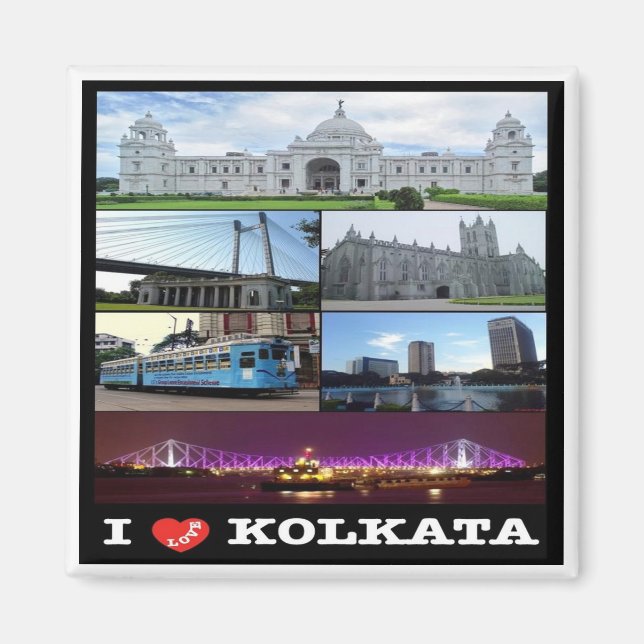 zIN004 KOLKATA, India, Asia, Fridge Magnet (Front)