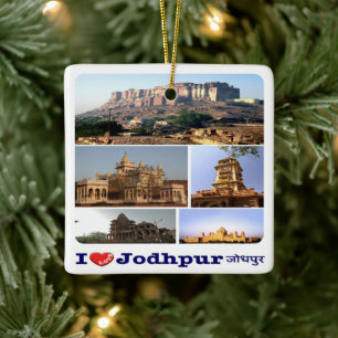 zIN006 i love JODHPUR, India, Asia, Ceramic Ornament