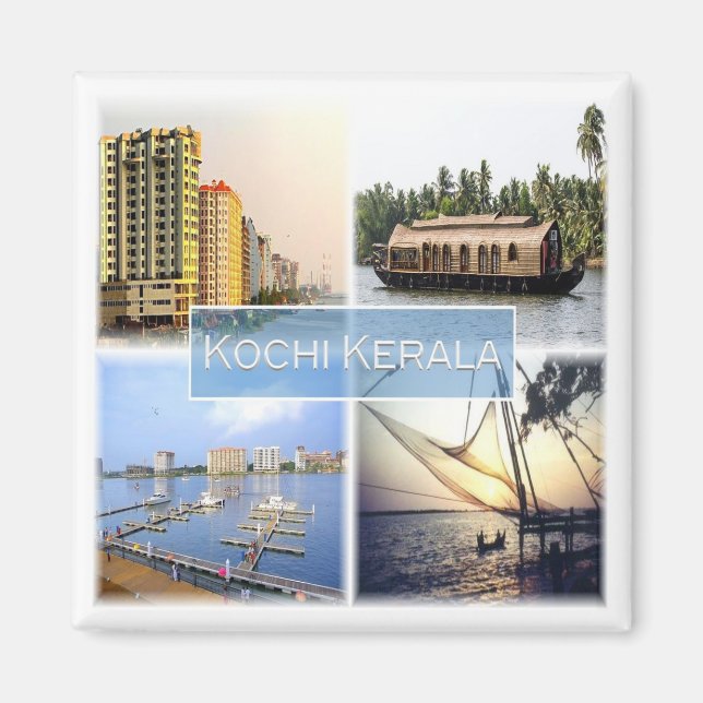 zIN008  KOCHI COCHIN KERALA, India, Asia, Fridge Magnet (Front)