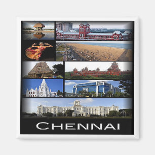 zIN011 CHENNAI MADRAS, India, Asia, Fridge Magnet