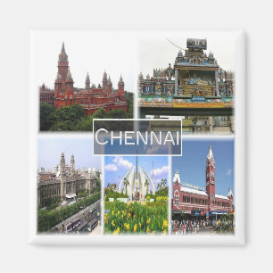 zIN012 CHENNAI MADRAS, India, Asia, Fridge Magnet