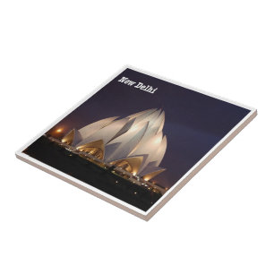 zIN023 LOTUS TEMPLE New Delhi, India, Tile