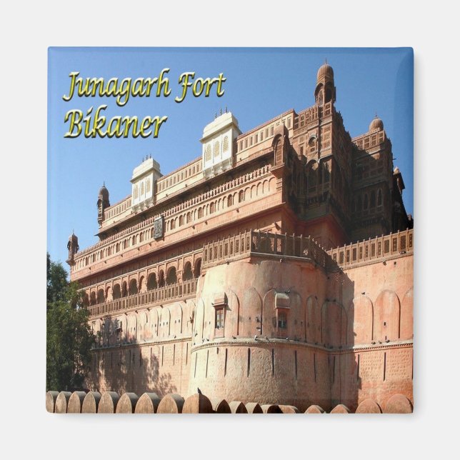 zIN031 JUNAGARH FORT BIKANER, India, Fridge Magnet (Front)