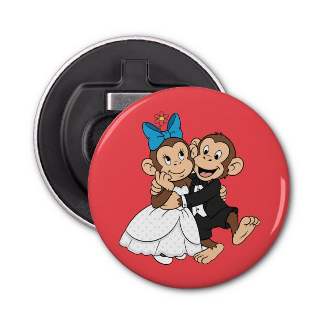 Zina & Mimo are the bride and groom. Bottle Opener (Front)