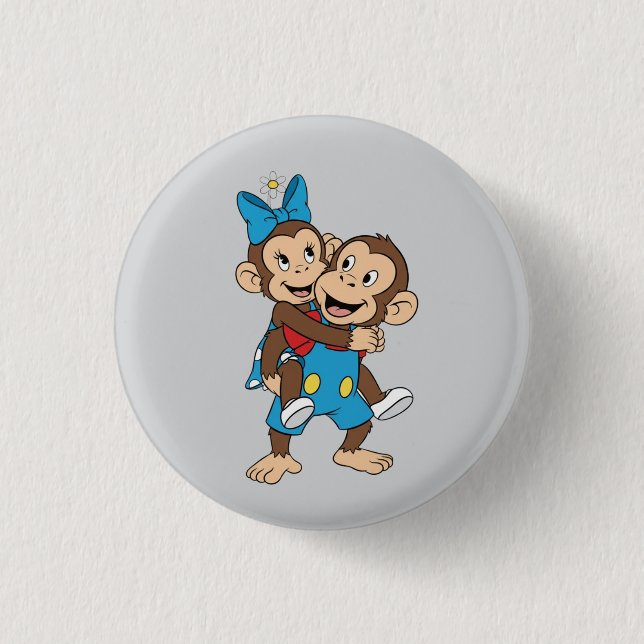 zina on mimo's back 3 cm round badge (Front)