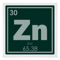 Zinc chemical element symbol chemistry formula gee