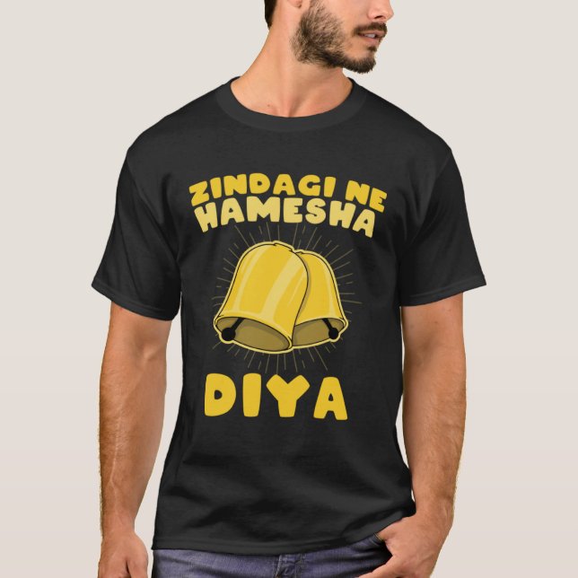 Zindagi Ne Hamesha Ghanta Diya Sarcastic  Hindi Pu T-Shirt (Front)