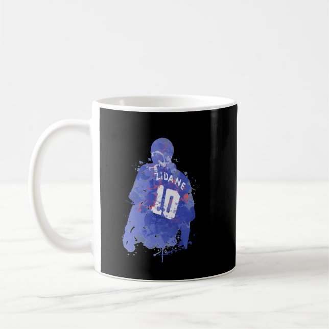 Zinedine Zidane French Legend Art Classic T Shirt Coffee Mug (Left)