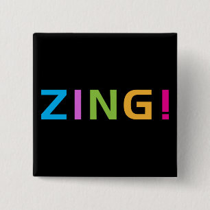 ZING ! 15 CM SQUARE BADGE
