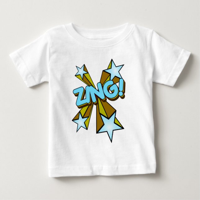 Zing, Zap, Pow!!! Baby T-Shirt (Front)