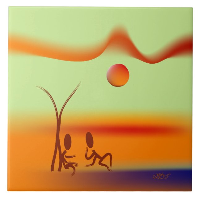 Zinglees ~ Chatting Tile (Front)