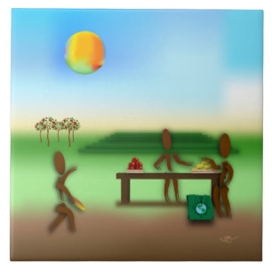 Zinglees ~ Farmer's Market Tile