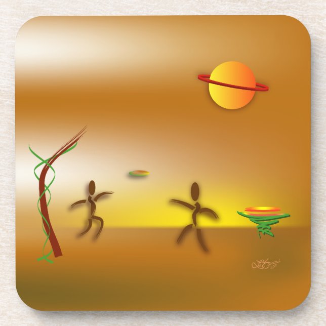 Zinglees ~ Landed Coaster (Front)