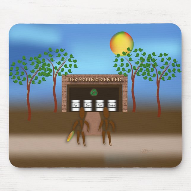 Zinglees ~ Recycling Mouse Mat (Front)