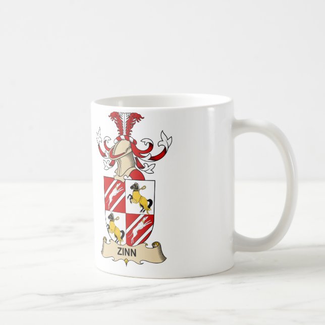 Zinn Family Crest Coffee Mug (Right)