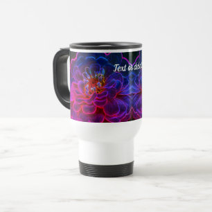 Zinnia Abstract Flower Art Flower Personalised  Travel Mug
