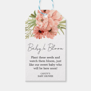Zinnia Baby Shower Seed Gift Tags