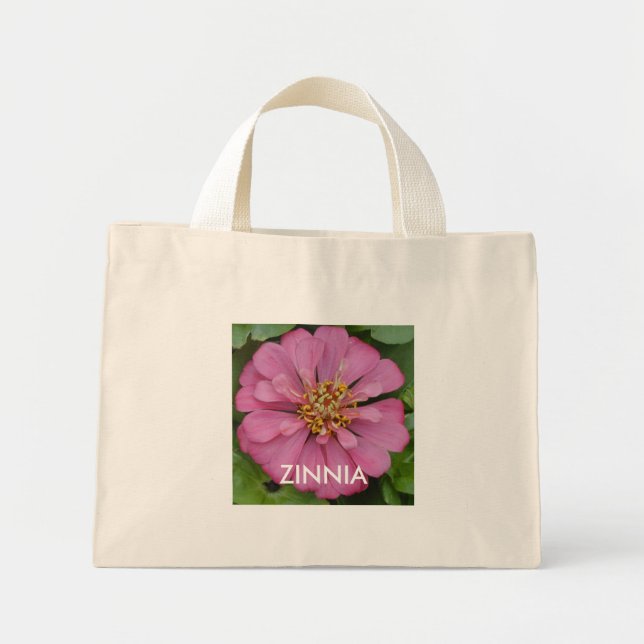 ZINNIA Carry All, Pink Mini Tote Bag (Front)