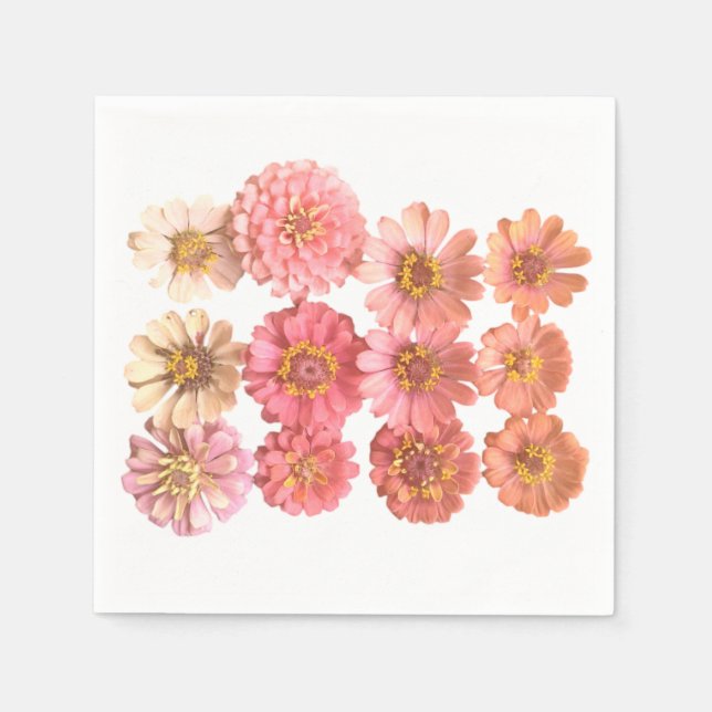 Zinnia Collage  Napkin (Front)