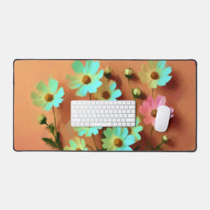 Zinnia Elegans Flowers Desk Mat
