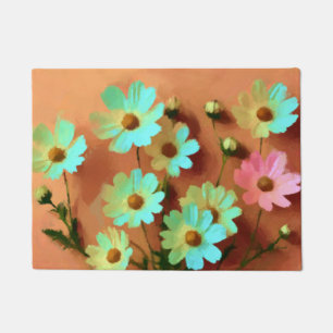 Zinnia Elegans Flowers Doormat