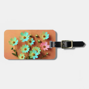 Zinnia Elegans Flowers Luggage Tag