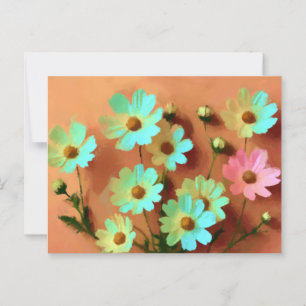 Zinnia Elegans Flowers Postcard