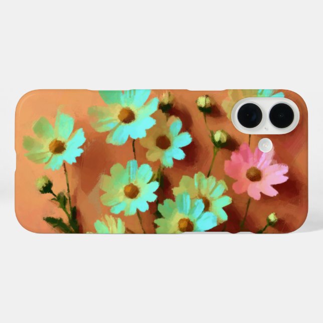 Zinnia Elegans Flowers Vibrant Botanical Case-Mate iPhone Case (Back (Horizontal))