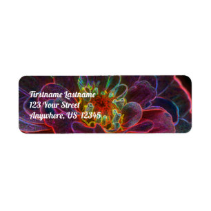 Zinnia Fantasy Abstract Flower Art Address