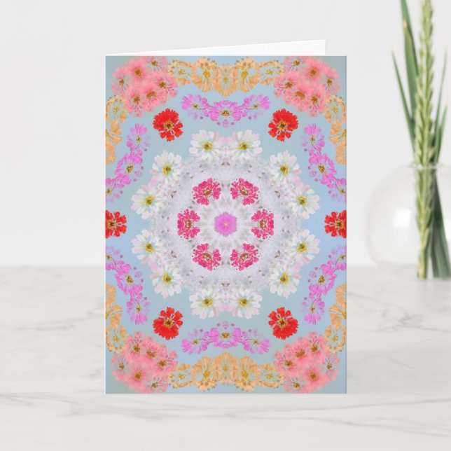 Zinnia Floral Card (Front)