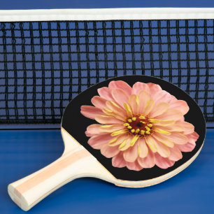 Zinnia Floral Flower Nature Photo 2-Sided Print Ping Pong Paddle