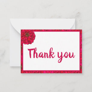 Zinnia Flower Card