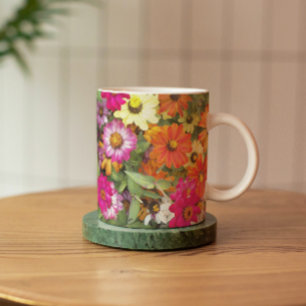 Zinnia Flower Garden Floral Mug