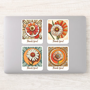 Zinnia Flowers Groovy Retro Personalised