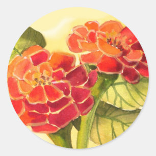 Zinnia Flowers Sticker